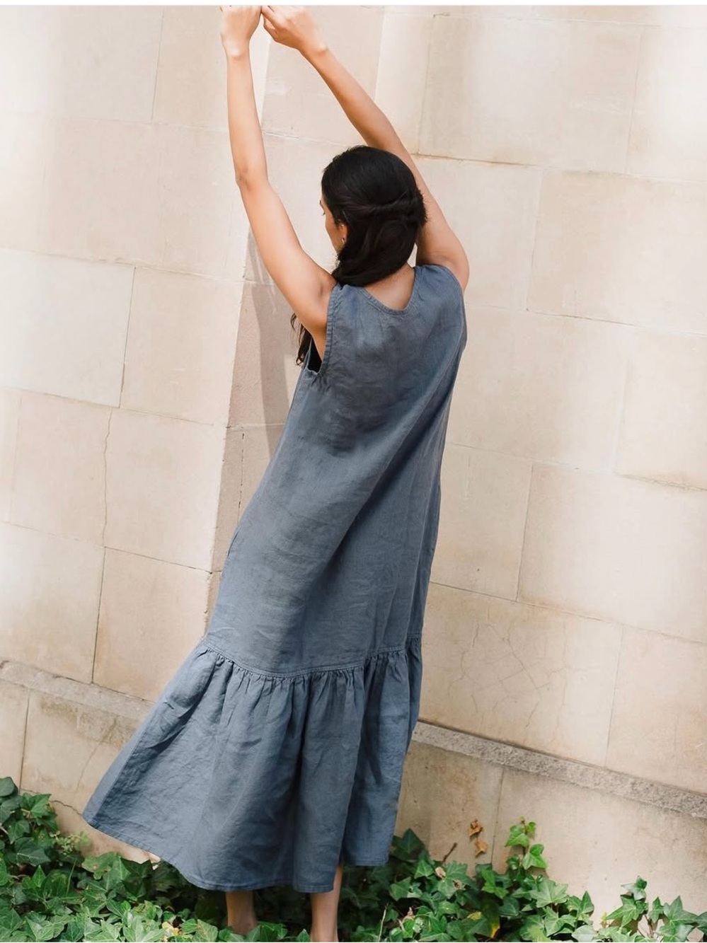 100% Lithuanian Linen Dress, Size XS